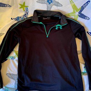 Spyder Boys L, 1/4 Zip Shirt, Black/Green, Rarely/Never Worn